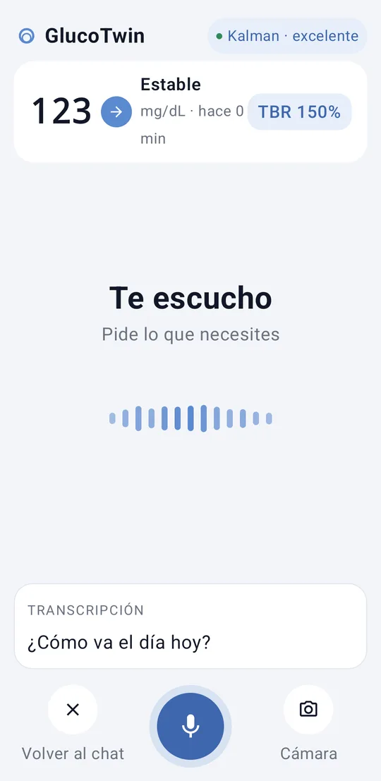 Twin escuchando en modo conversación por voz